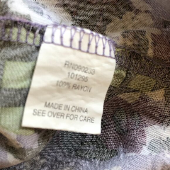 LA Hearts Patchwork Square Neck Puff Sleeves Crop Top Large - Picture 4 of 5